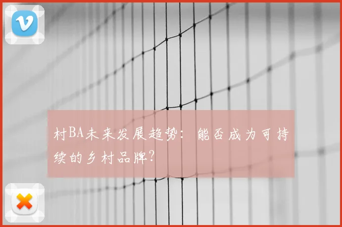 村BA未来发展趋势:能否成为可持续的乡村品牌?
